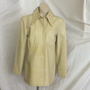 Very Groovy 1970's Faux Leather Blazer